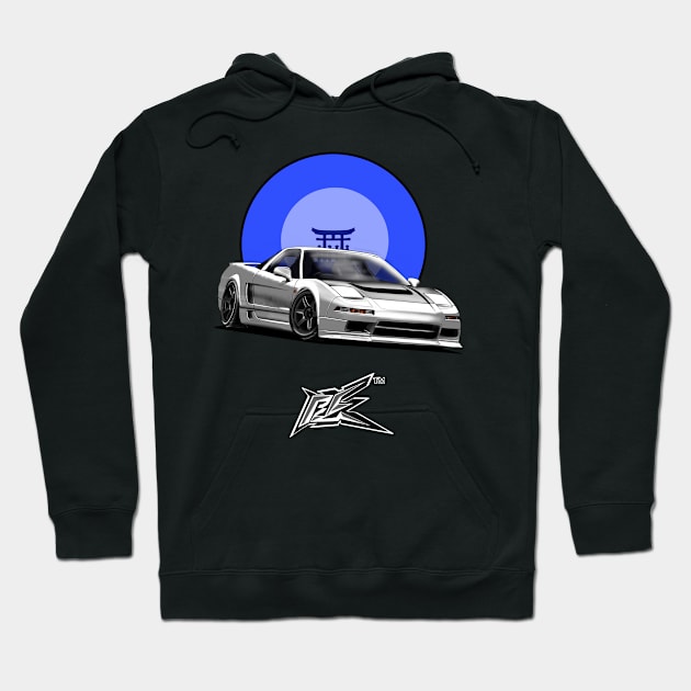 honda acura nsx white Hoodie by naquash